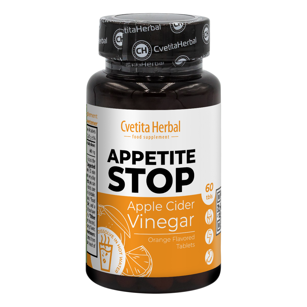 Apple Vinegar "Orange" - Appetite Stop (60 tablets)