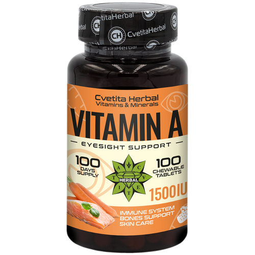 Vitamin A - Chewable (100 tablets 1500 IU)