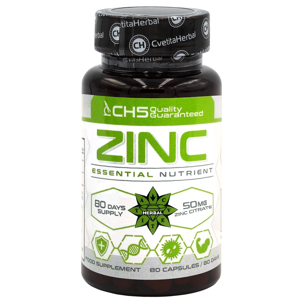 Zinc Citrate - Zinc (80 capsules x 50 mg)