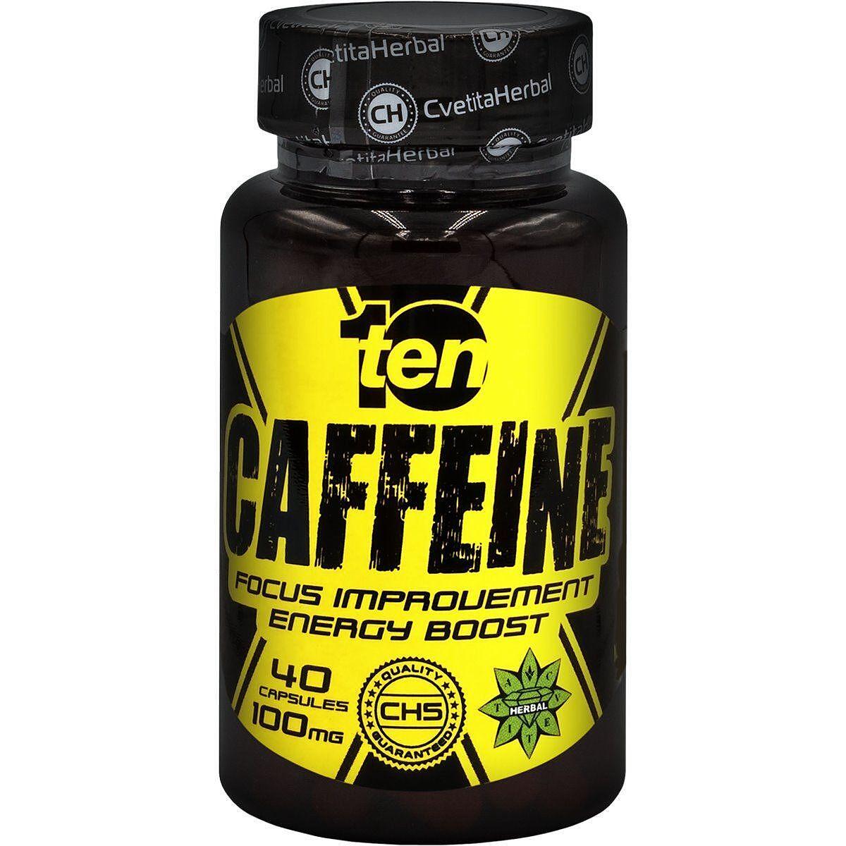 Caffeine - Caffeine 10/ten (40 capsules x 100 mg)