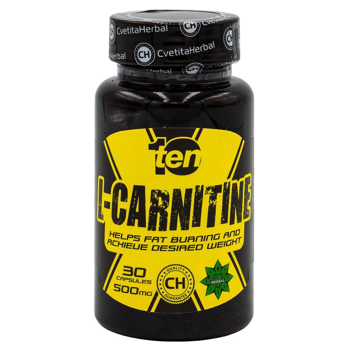 L-Carnitine 10/ten (30 capsules x 500mg)