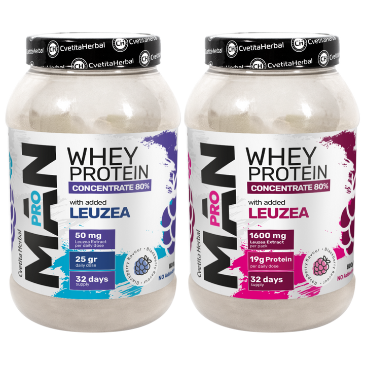 Whey Protein with Leuzea and Papaya Enzymes - MAN PRO WHEY CONCENTRATE (800 gr)