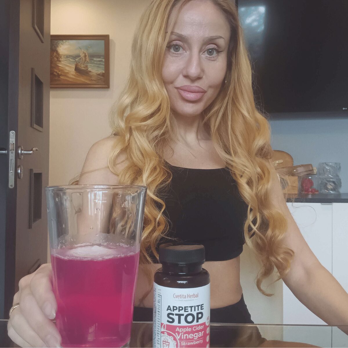 Apple Vinegar "Strawberry" - Appetite Stop (60 tablets)