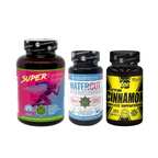 FAT BURNING COMBO PACKAGE: Super Extreme Burner + Water Cut + 10/ten Ceylon Cinnamon