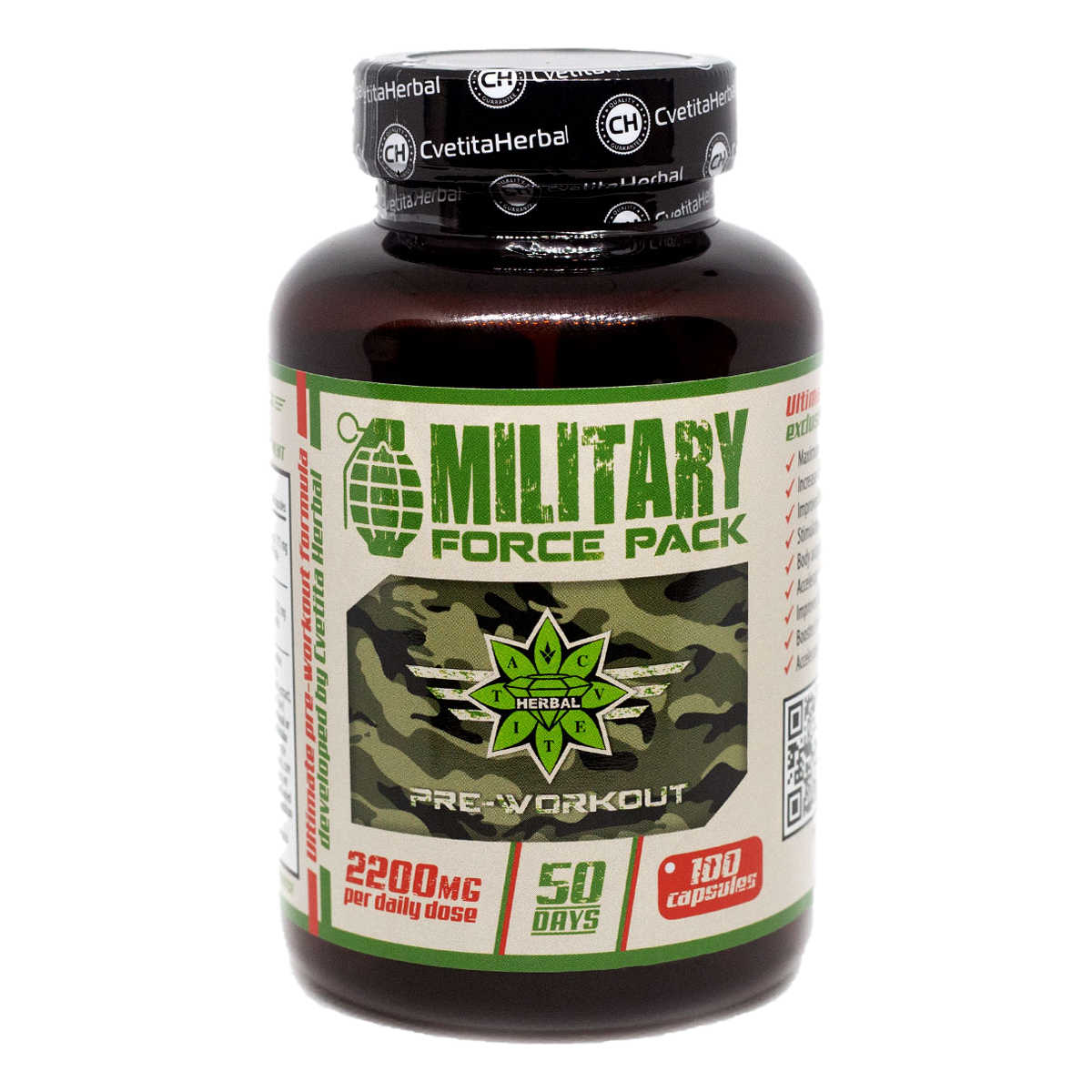 Herbs and Amino Acids - Military Force Pack (100 caps. x 1100 mg)