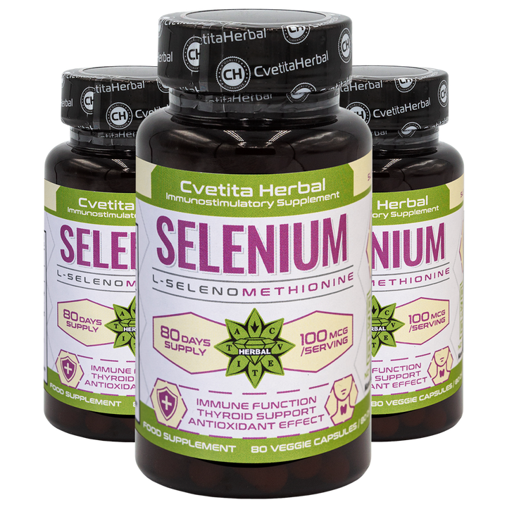 Selenium (Se) - Vegetarian (80 capsules x 100 mcg) 