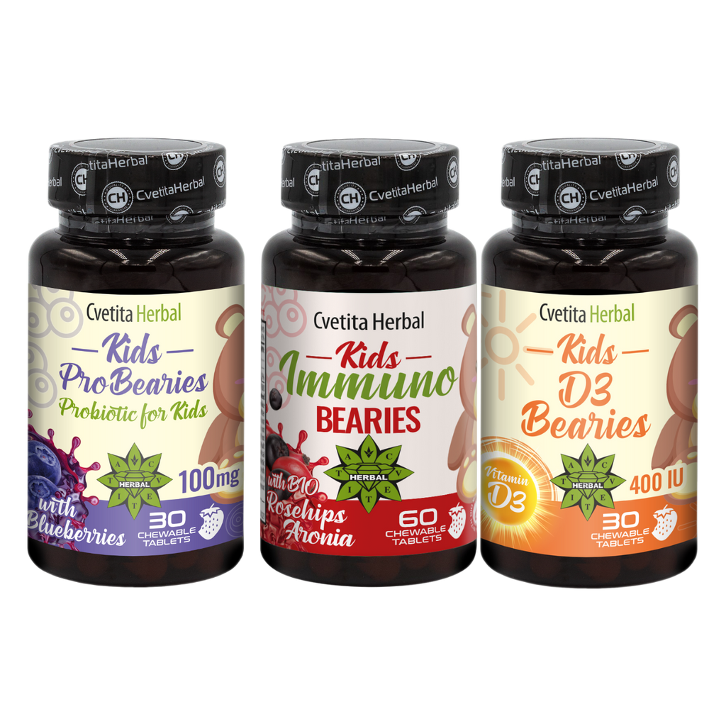 PROMO: Kids Immuno Berries 30 tablets. + Kids D3 Berries 30 tablets. + Gift Kids Pro Berries 30 tablets.