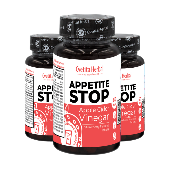 Apple Vinegar "Strawberry" - Appetite Stop (60 tablets)