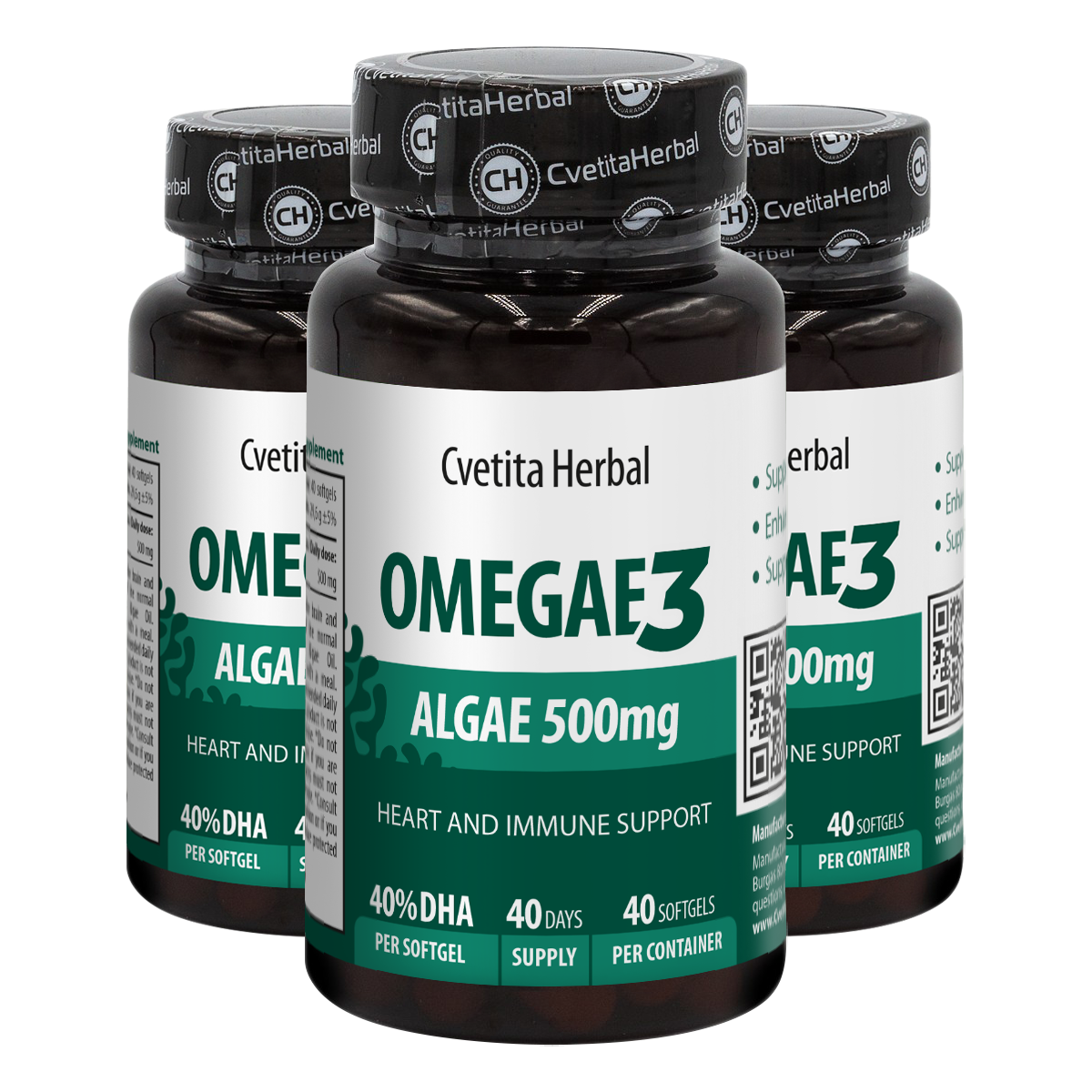 Omega 3 Algae Softgel - Omegae3 (60 / 40 capsules)