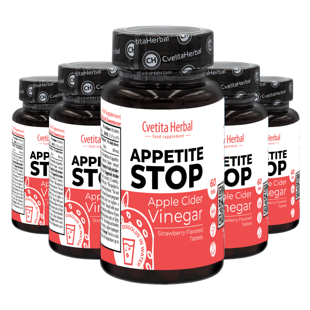 Apple Vinegar "Strawberry" - Appetite Stop (60 tablets)