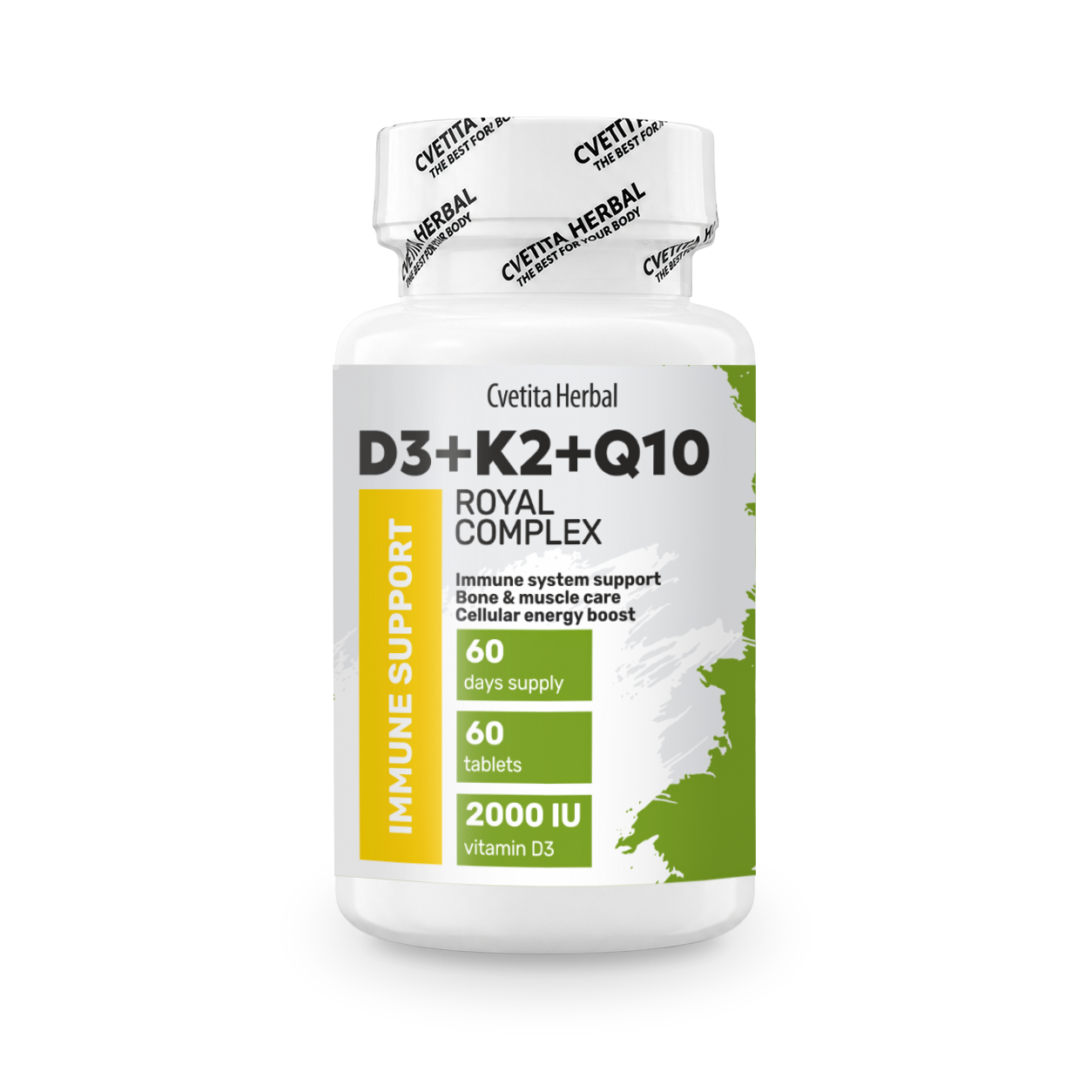 Vitamin D3 + K2 + Q10  (60 tablets)
