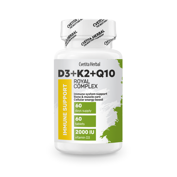 Vitamin D3 + K2 + Q10  (60 tablets)