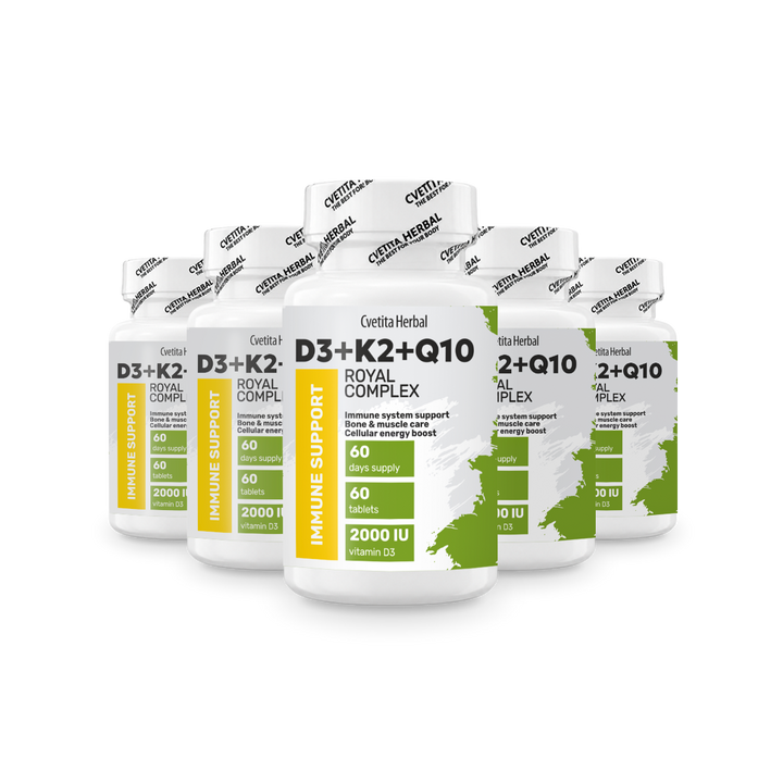 Vitamin D3 + K2 + Q10  (60 tablets)