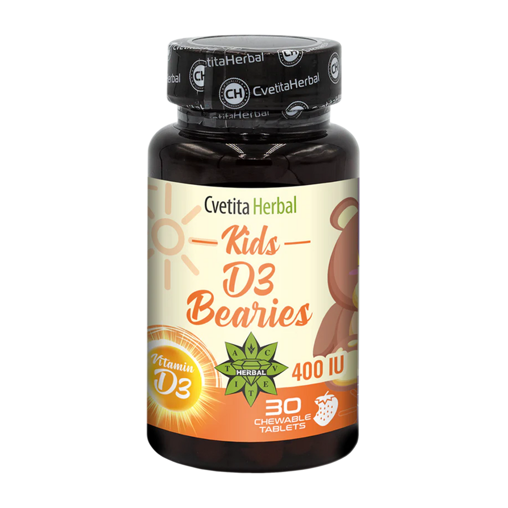 Vitamins D3 for Children - Kids D3 Bearies (30 tablets x 600 IU)