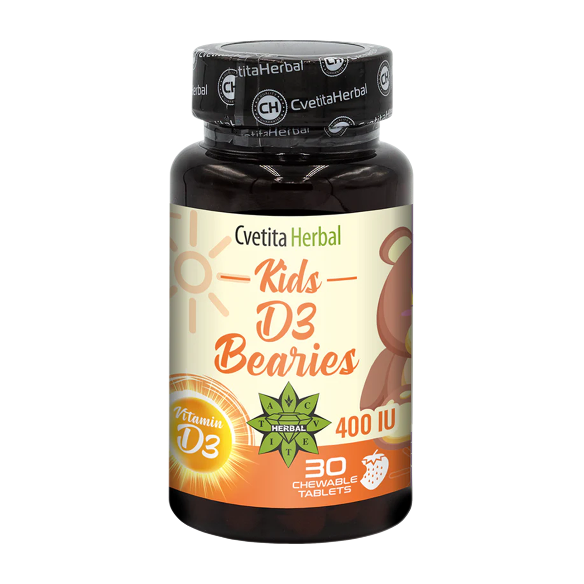 Vitamins D3 for Children - Kids D3 Bearies (30 tablets x 600 IU)