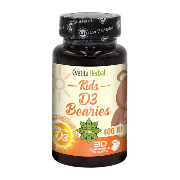 Vitamins D3 for Children - Kids D3 Bearies (30 tablets x 600 IU)