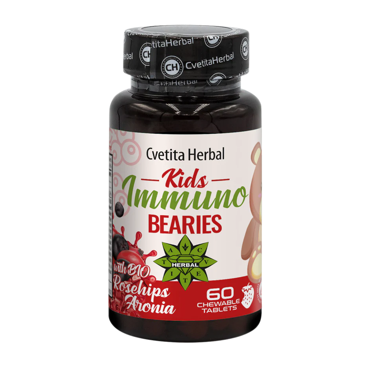 Children's Immunostimulant "Rosehip" - Kids Immuno Bearies (30 tablets)