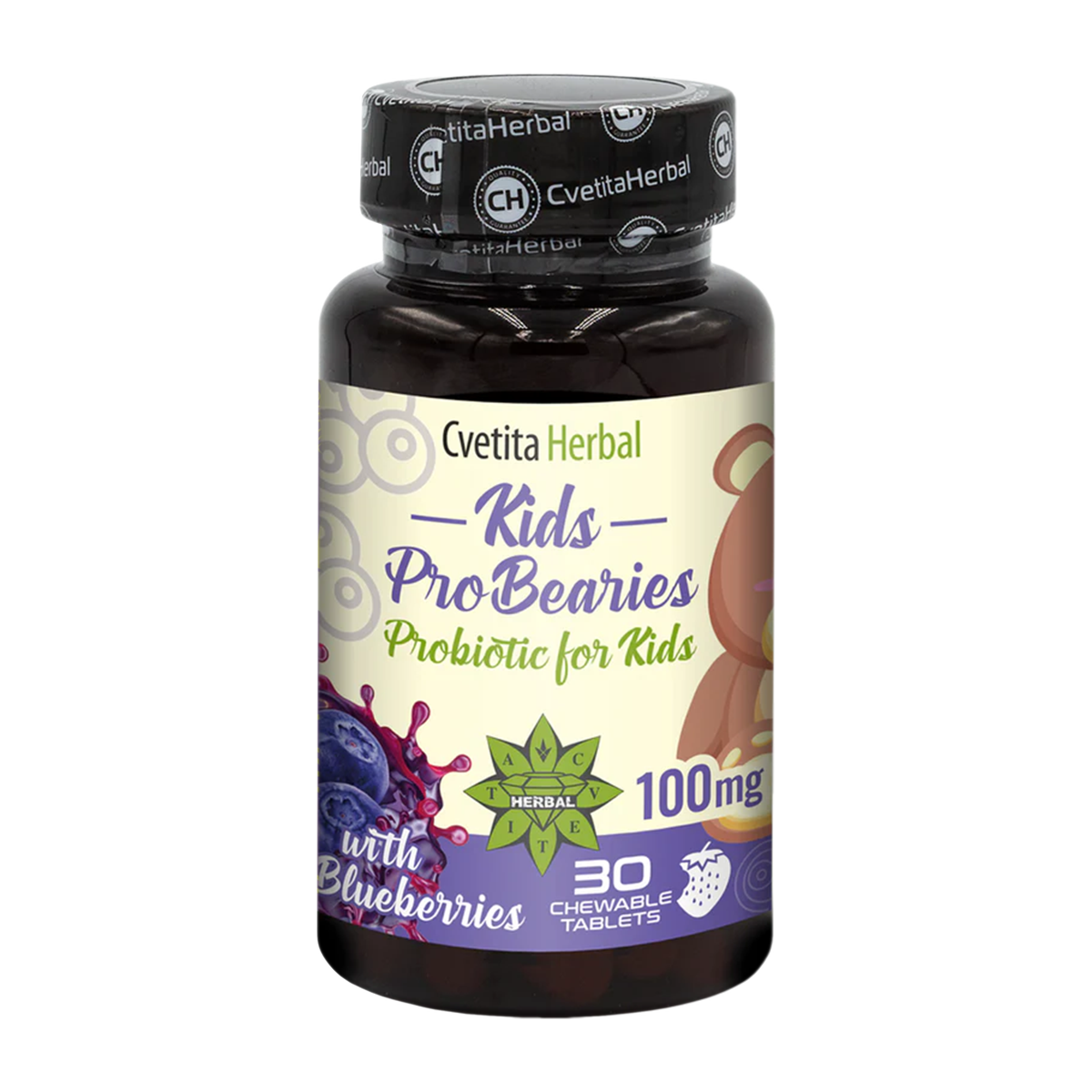 Probiotic for Children "Blueberries" - Kids ProBearies (30 tablets)