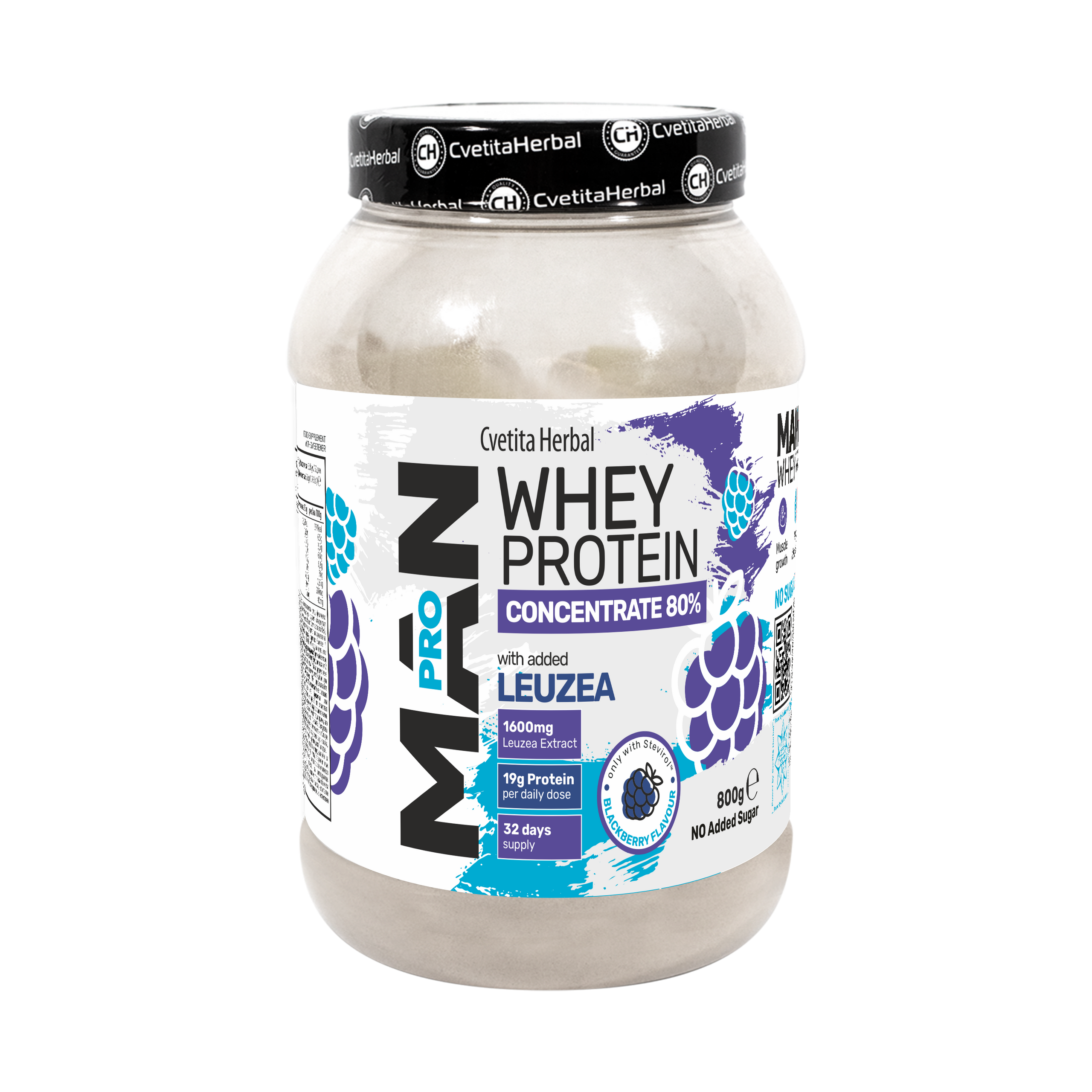 Whey Protein with Leuzea and Papaya Enzymes - MAN PRO WHEY CONCENTRATE (800 gr)