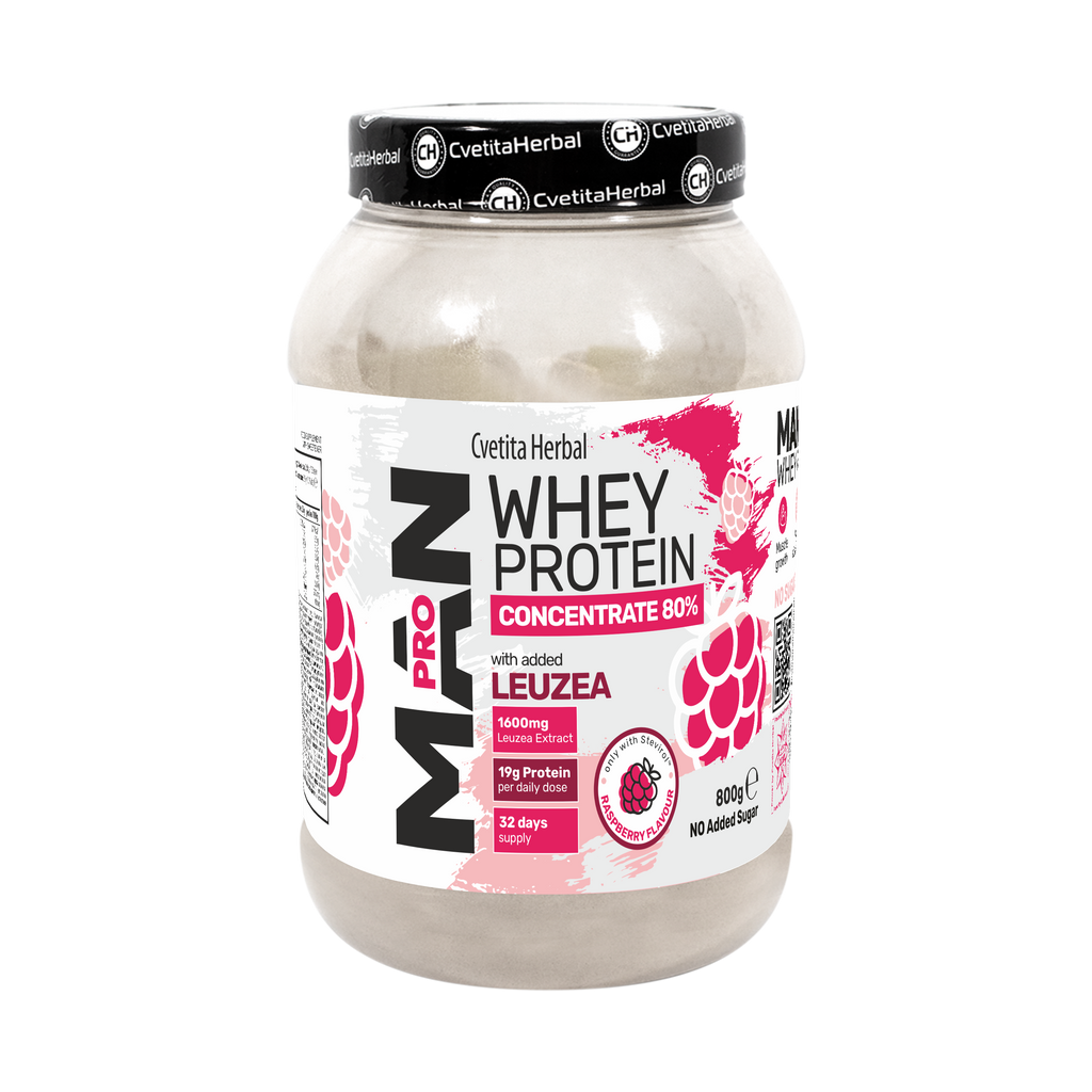 Whey Protein with Leuzea and Papaya Enzymes - MAN PRO WHEY CONCENTRATE (800 gr)