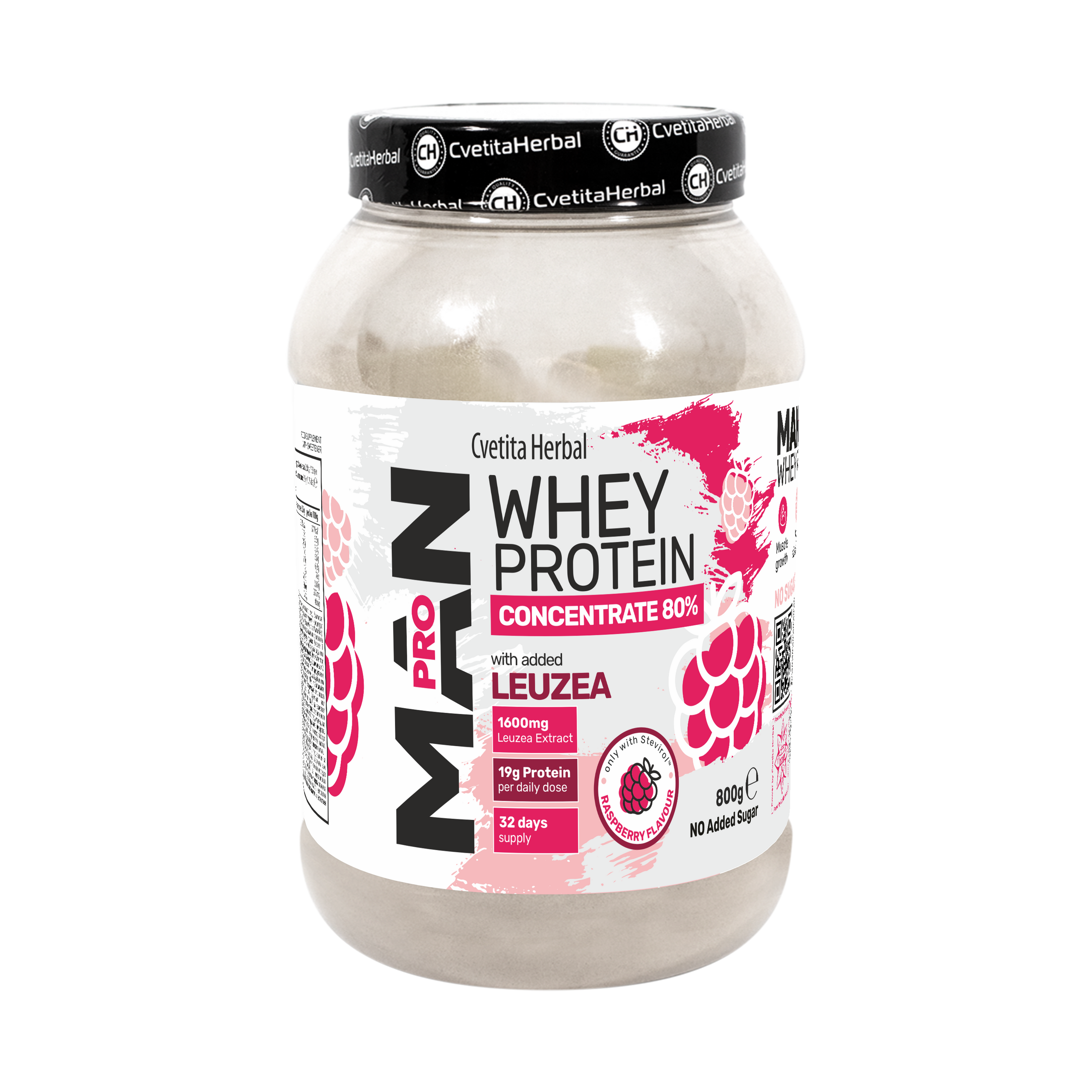 Whey Protein with Leuzea and Papaya Enzymes - MAN PRO WHEY CONCENTRATE (800 gr)