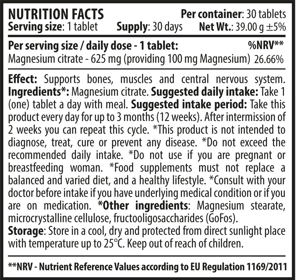 Magnesium citrate 30 tab.