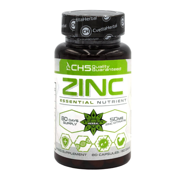 Zinc Citrate - Zinc (80 capsules x 50 mg)