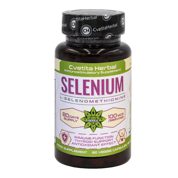 Selenium (Se) - Vegetarian (80 capsules x 100 mcg) 