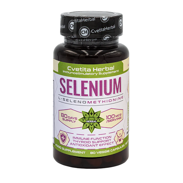 Selenium (Se) - Vegetarian (80 capsules x 100 mcg) 
