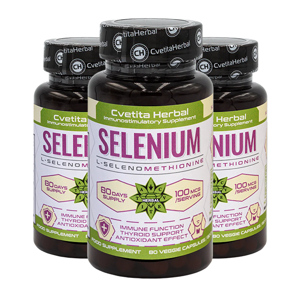 Selenium (Se) - Vegetarian (80 capsules x 100 mcg) 