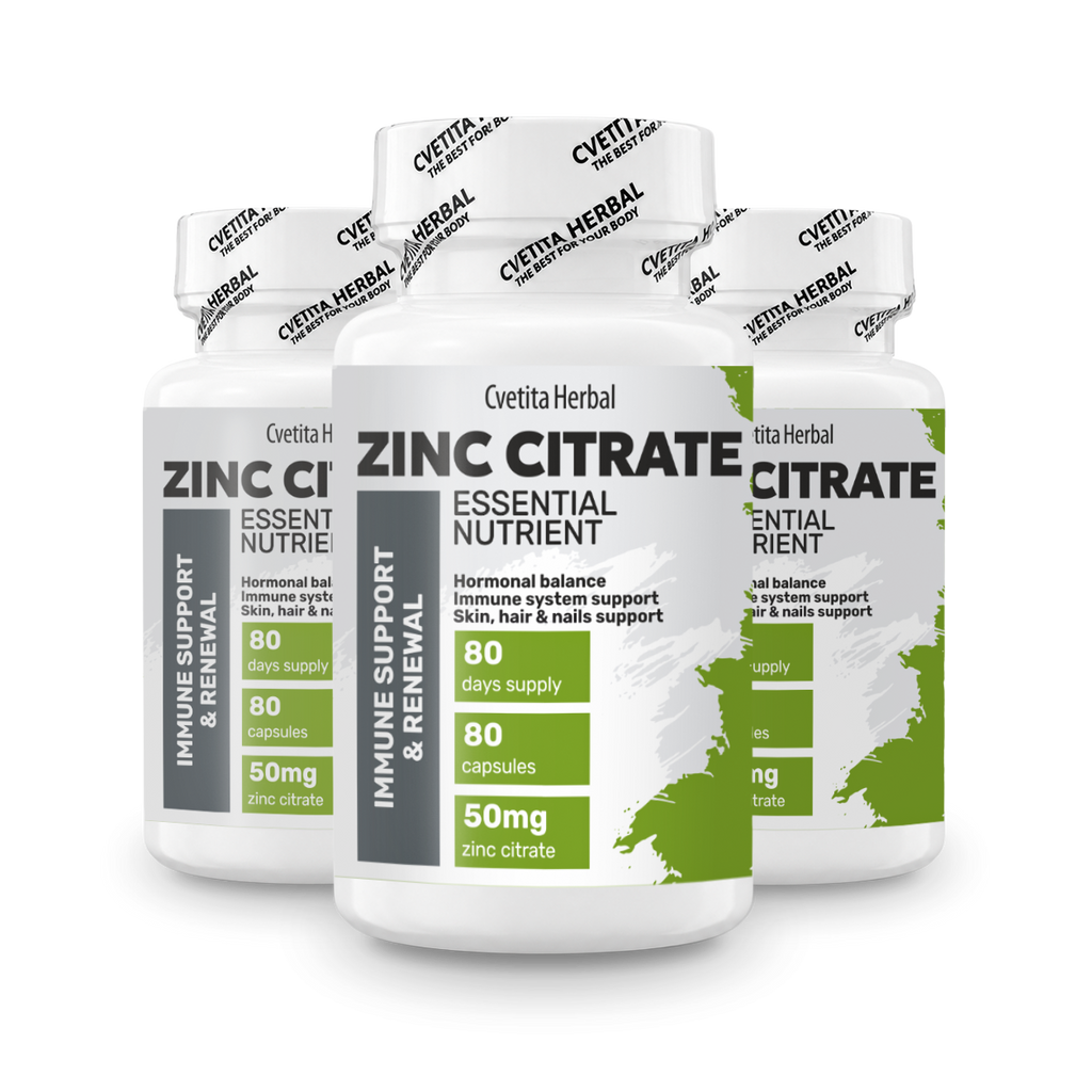 Zinc Citrate - Zinc (80 capsules x 50 mg)