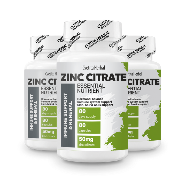 Zinc Citrate - Zinc (80 capsules x 50 mg)