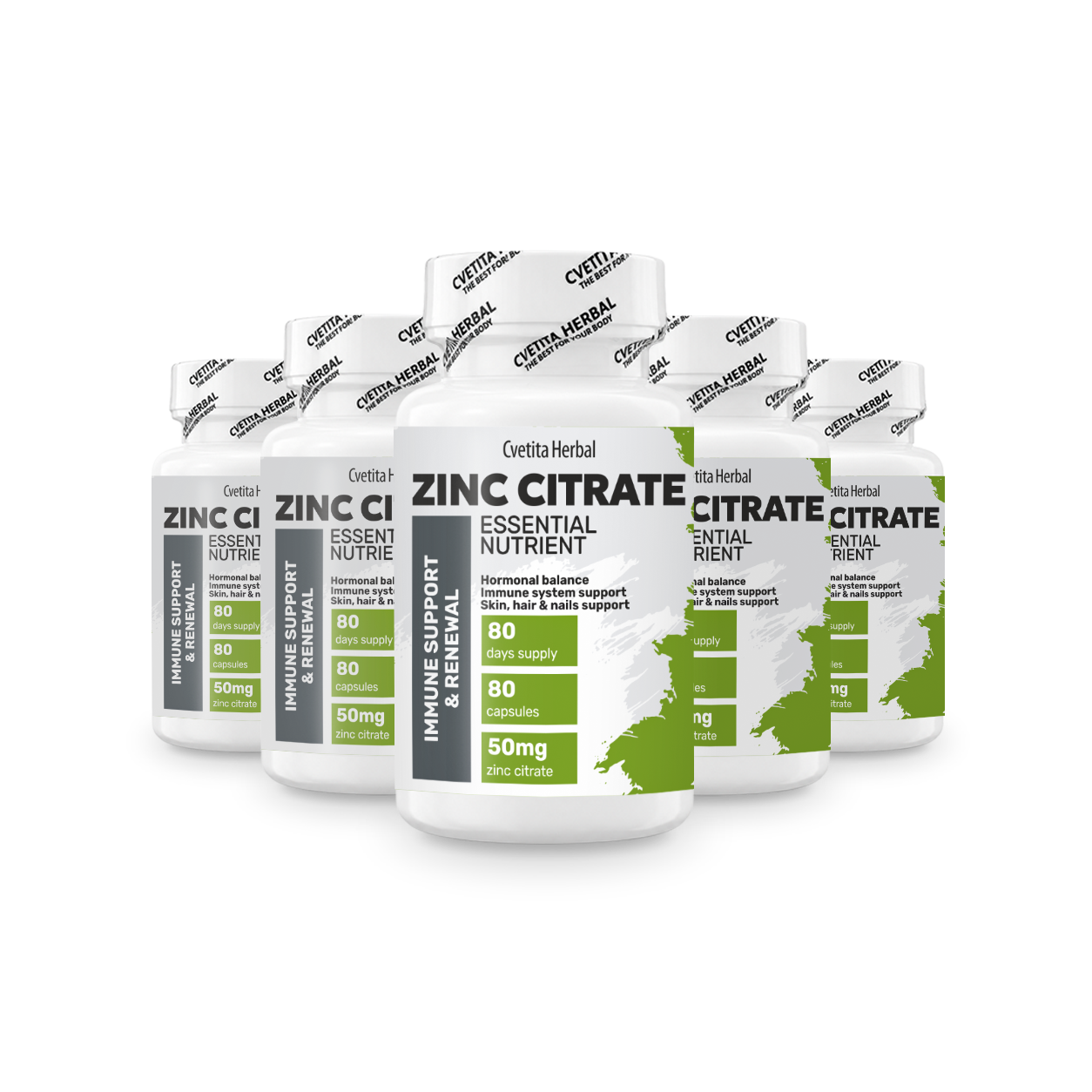 Zinc Citrate - Zinc (80 capsules x 50 mg)