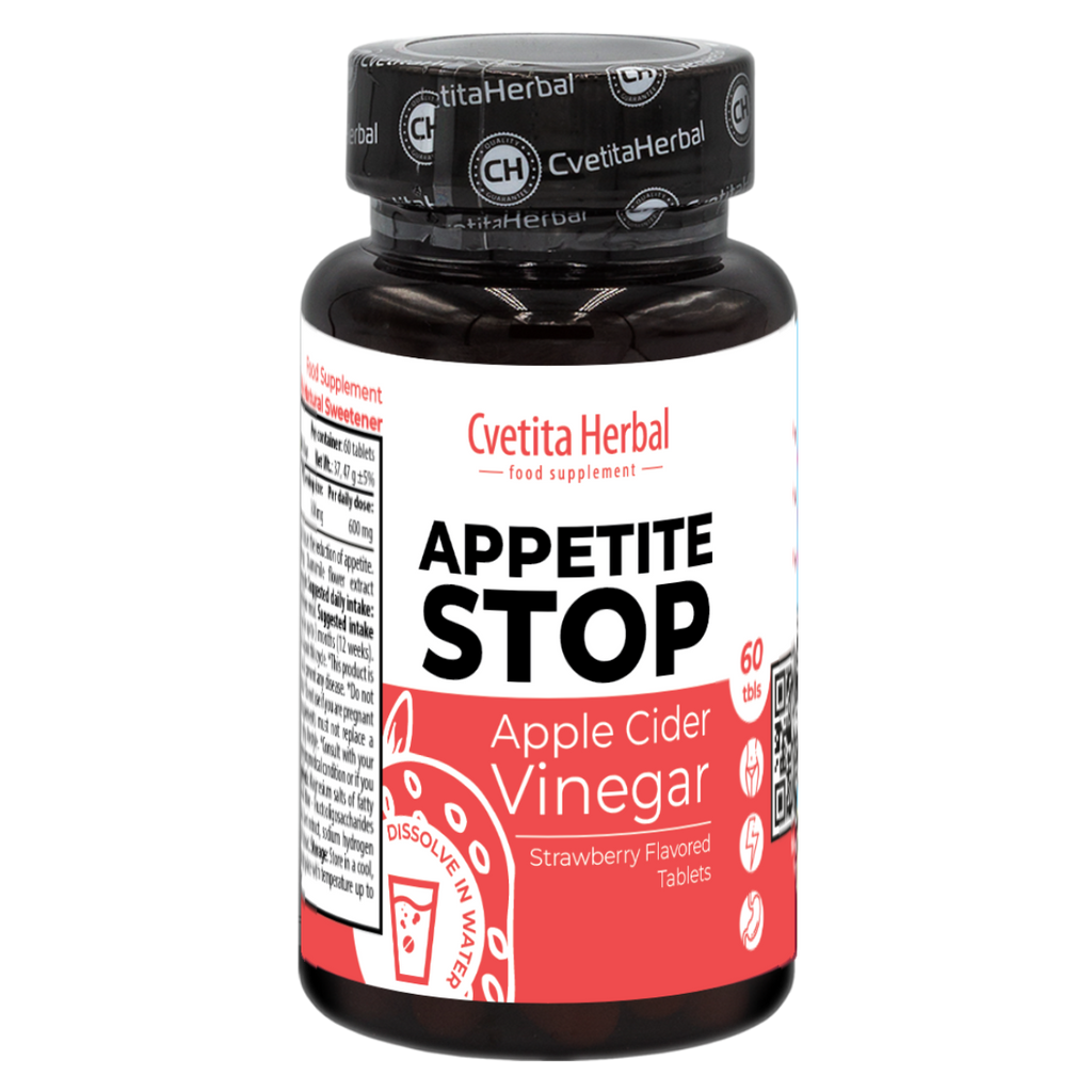 Apple Vinegar "Strawberry" - Appetite Stop (60 tablets)