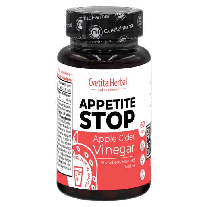 Apple Vinegar "Strawberry" - Appetite Stop (60 tablets)