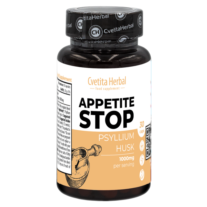 Apple Cider Vinegar "White Plantain (Psyllium)" - Appetite Stop (30 caps. x 1000 mg)
