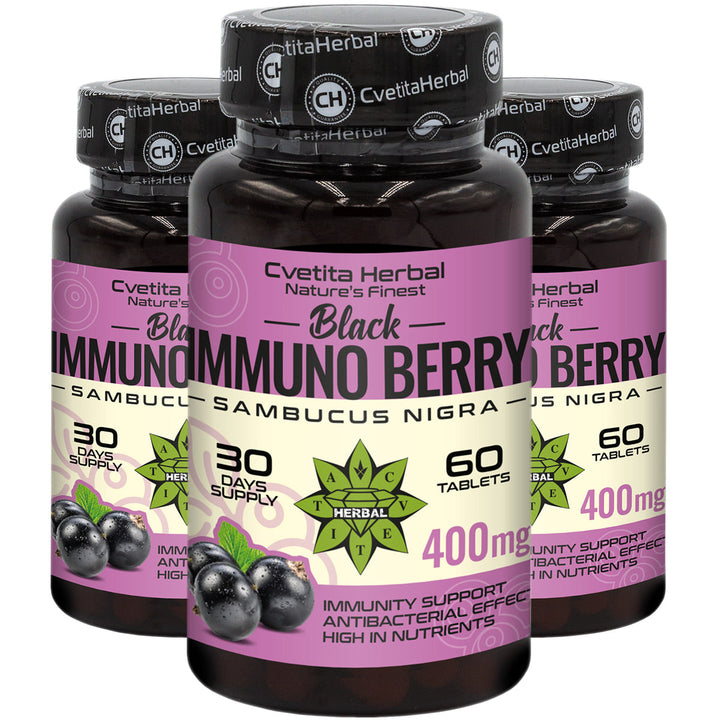 Black Elderberry Extract - Black Immuno Berry (60 tablets)