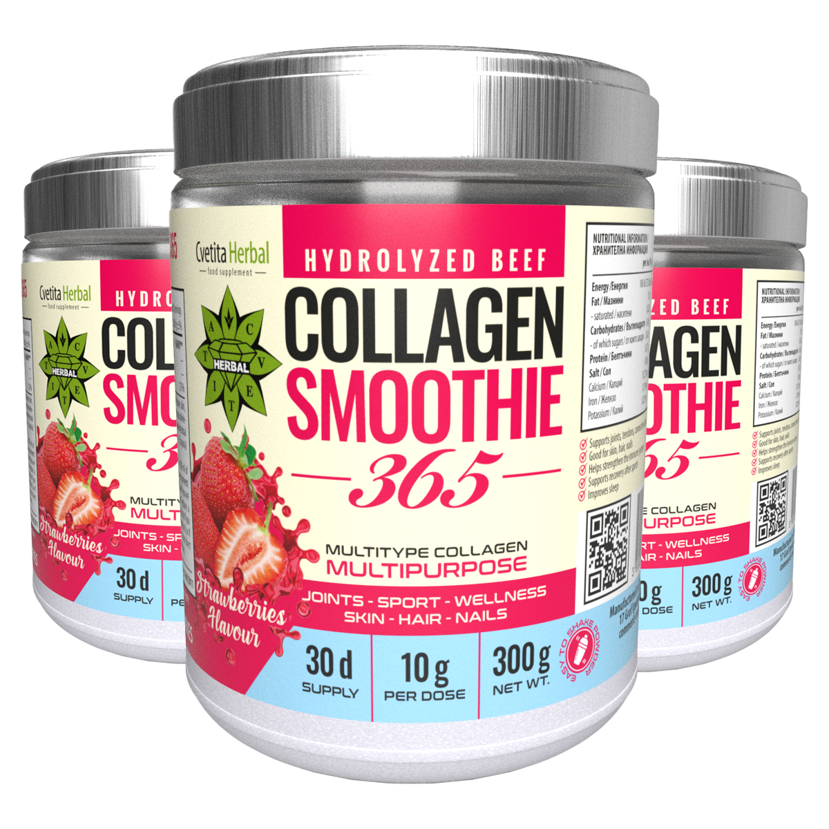 Collagen Smoothie "Strawberry" – Collagen Smoothie 365 (300 g)