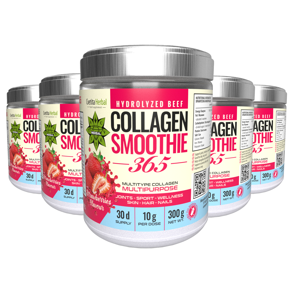 Collagen Smoothie "Strawberry" – Collagen Smoothie 365 (300 g)