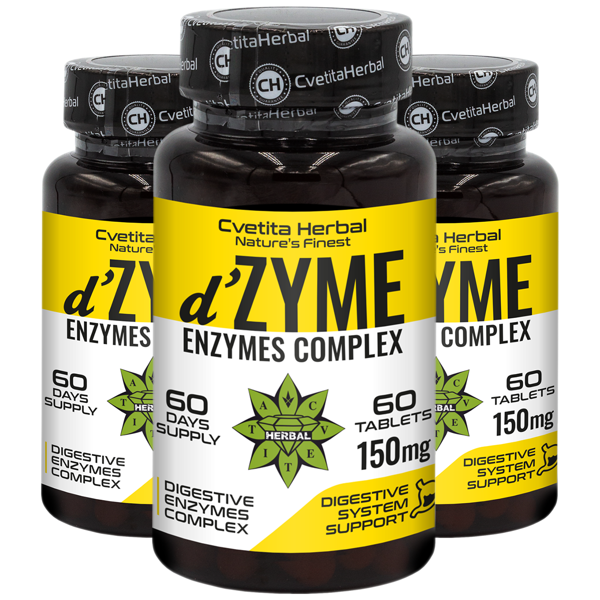 Multienzyme Complex D'Zyme - d'Zyme (60 tablets x 150 mg)