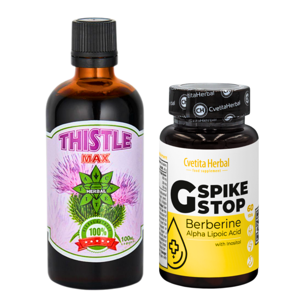 LIVER HEALTH: G SPIKE STOP 60 tabs + THISTLE MAX 100ml.