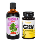 LIVER HEALTH: G SPIKE STOP 60 tabs + THISTLE MAX 100ml.