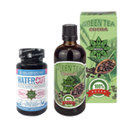 COMBO PACKAGE: Green Tea with Cocoa 100ml + Water Cut (White Birch Extract) 80 caps.