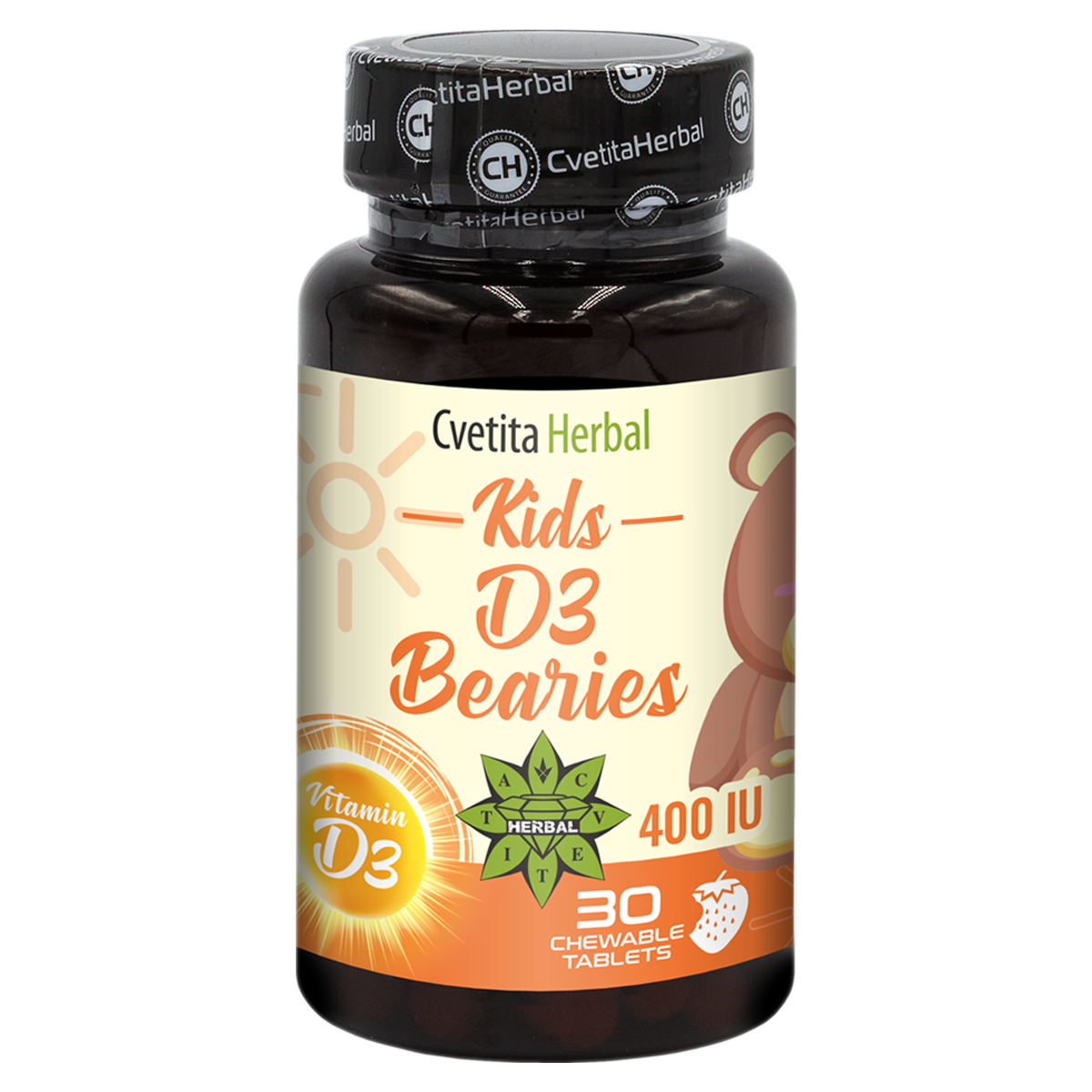 Vitamins D3 for Children - Kids D3 Bearies (30 tablets x 600 IU)