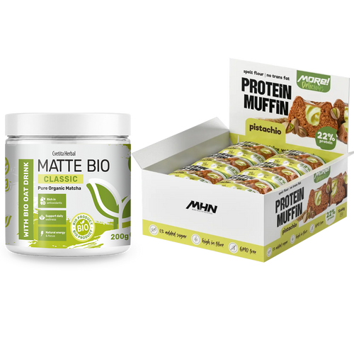 Matte Bio Classic and MHN pistachio protein muffins - combo pack