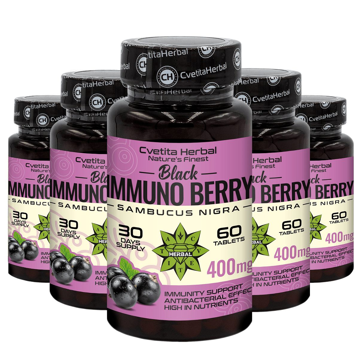 Black Elderberry Extract - Black Immuno Berry (60 tablets)