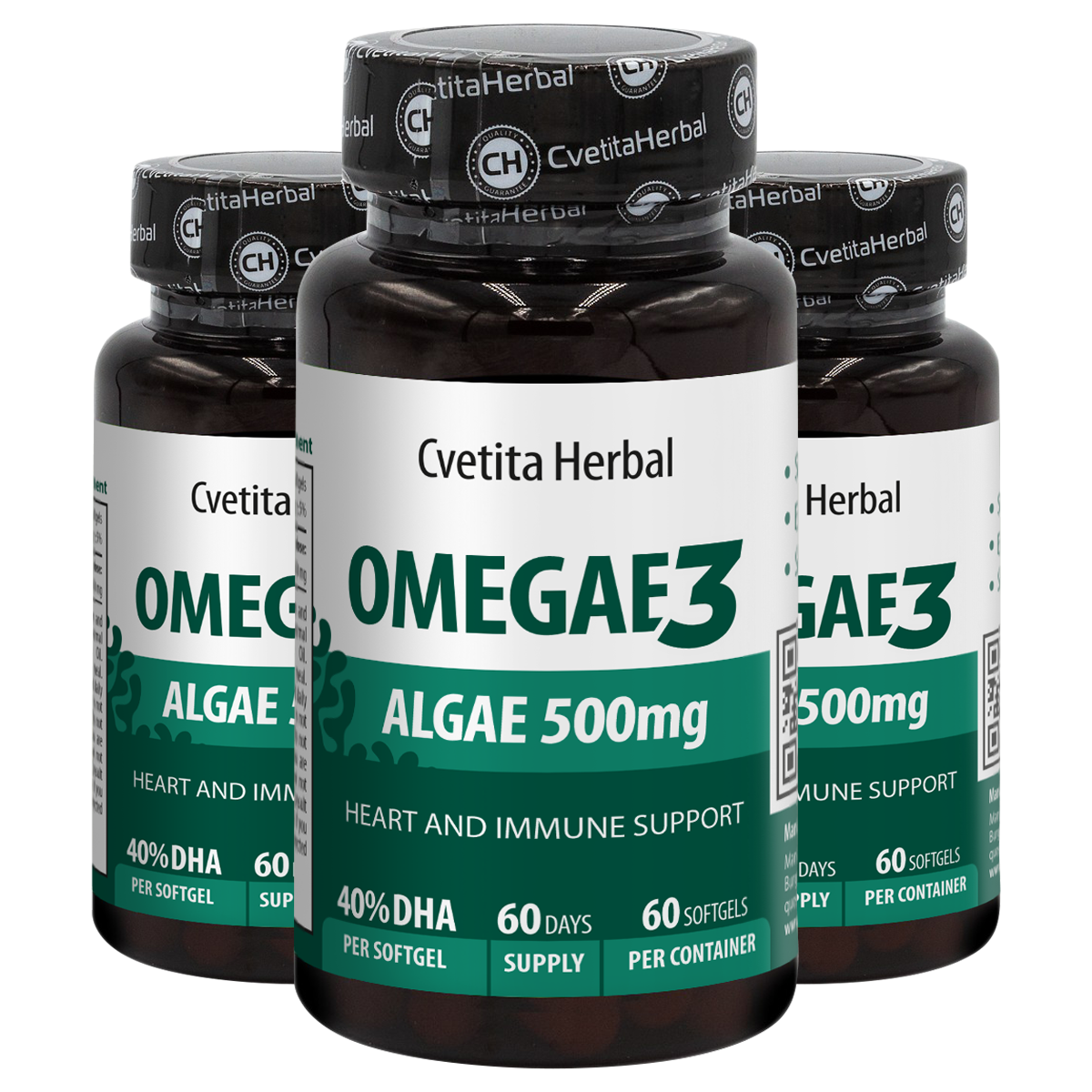 Omega 3 Algae Softgel - Omegae3 (60 / 40 capsules)