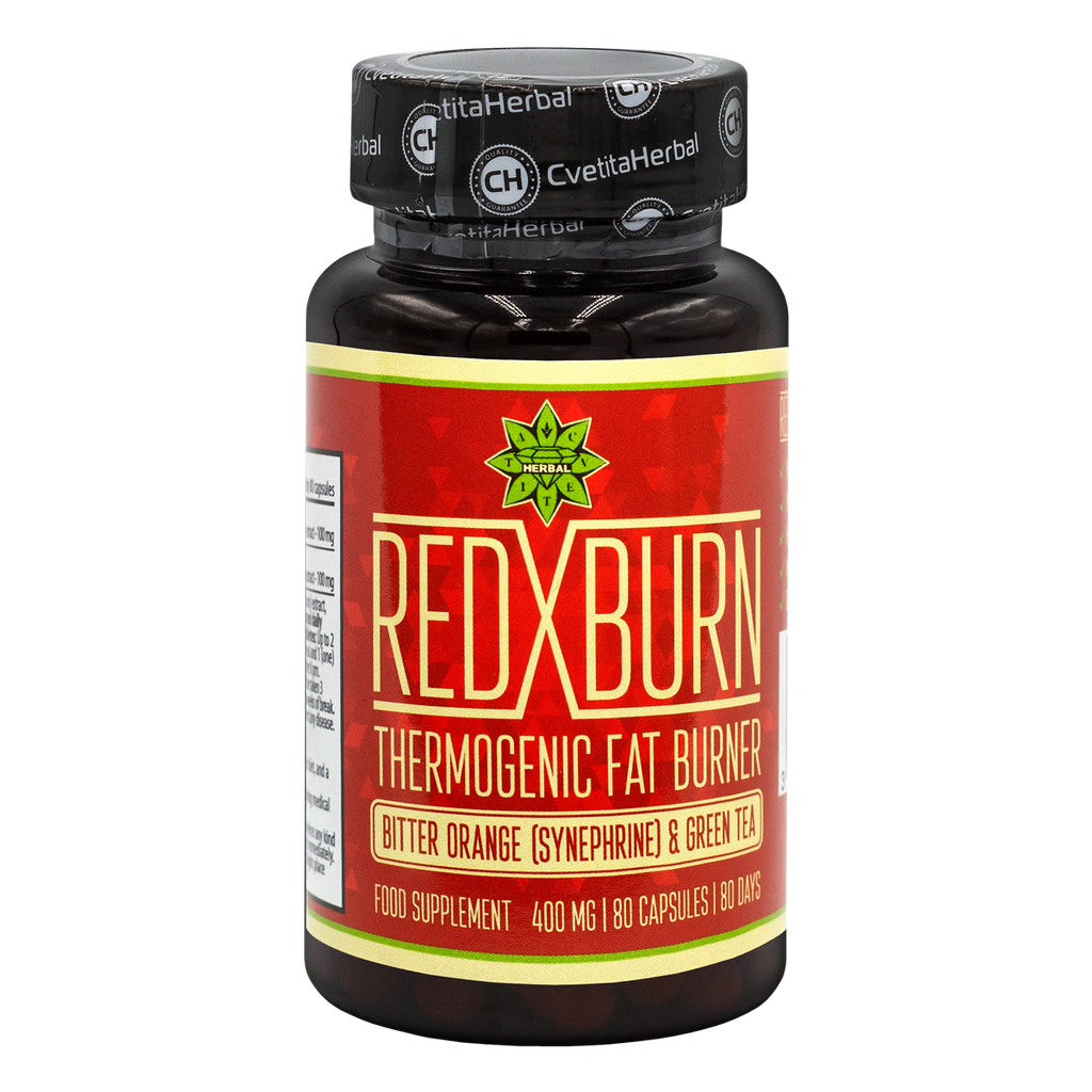 Bitter Orange and Green Tea Extract – Red X Burn (80 caps. x 400 mg)