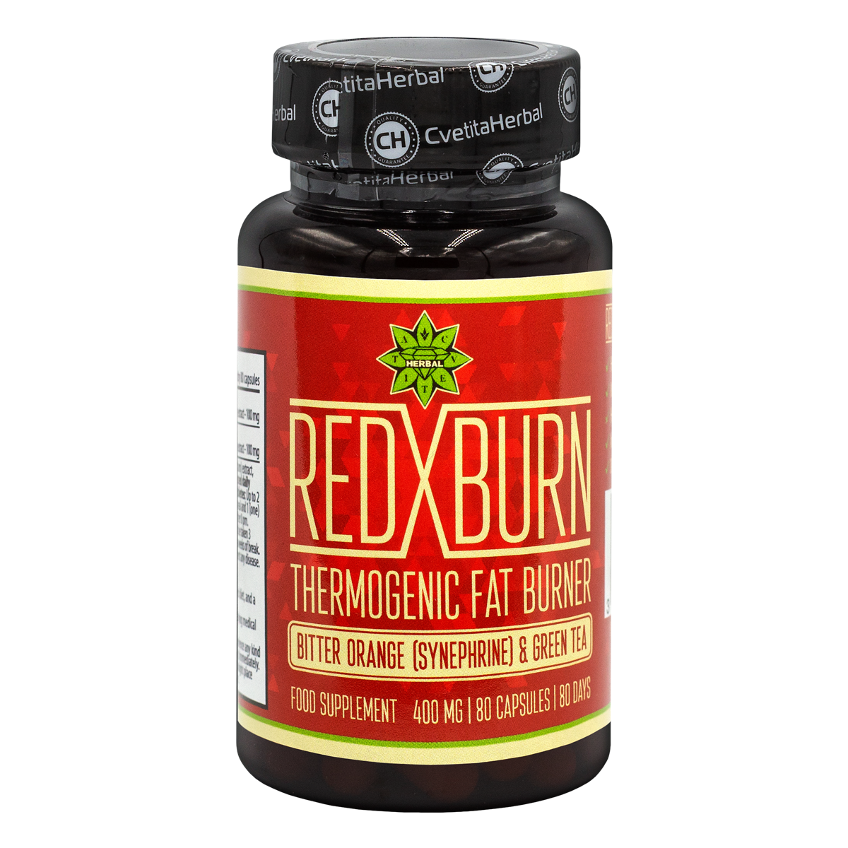 Bitter Orange and Green Tea Extract – Red X Burn (80 caps. x 400 mg)