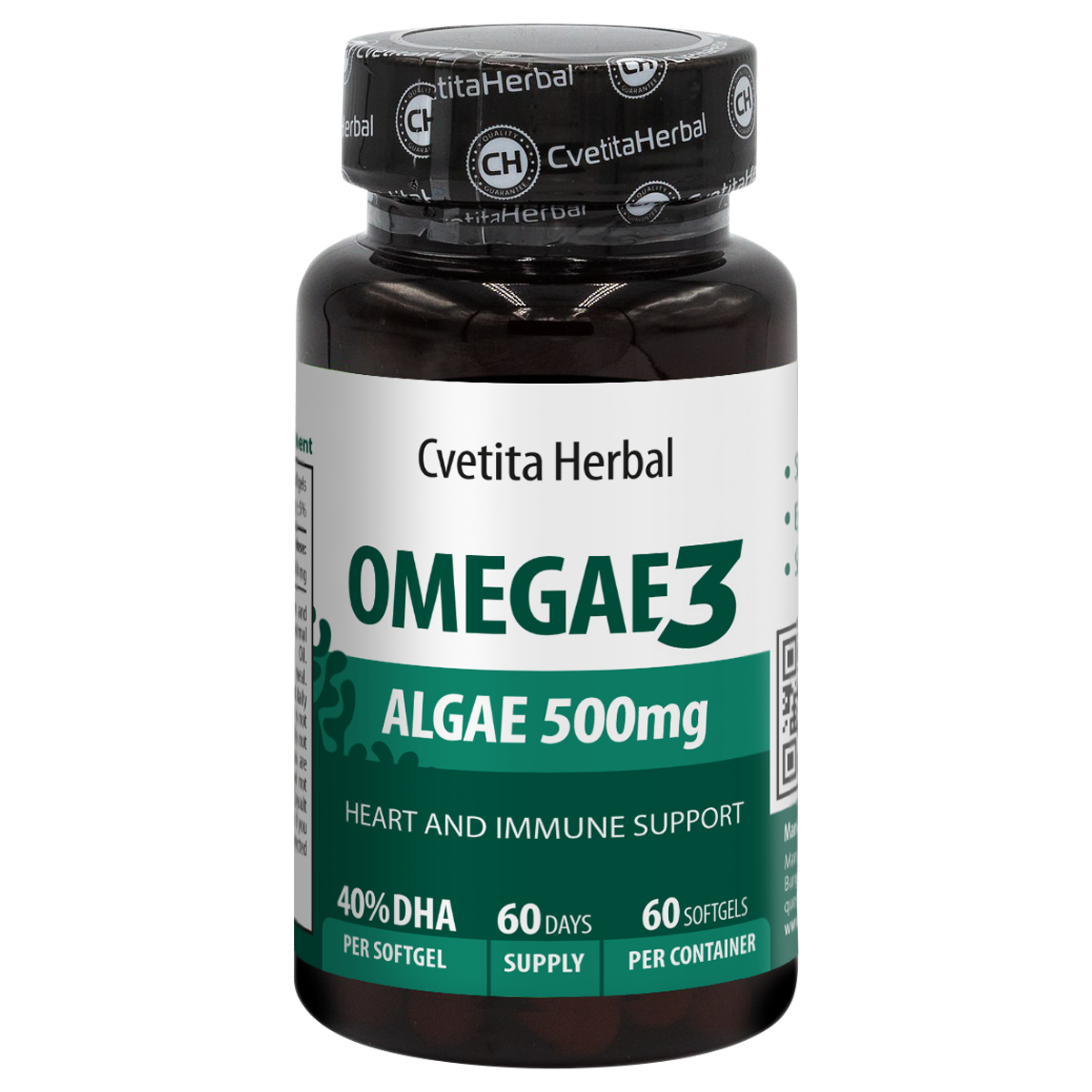 Omega 3 Algae Softgel - Omegae3 (60 / 40 capsules)